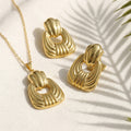 Rilievo Ribbed Square Jewelry Set — view 2