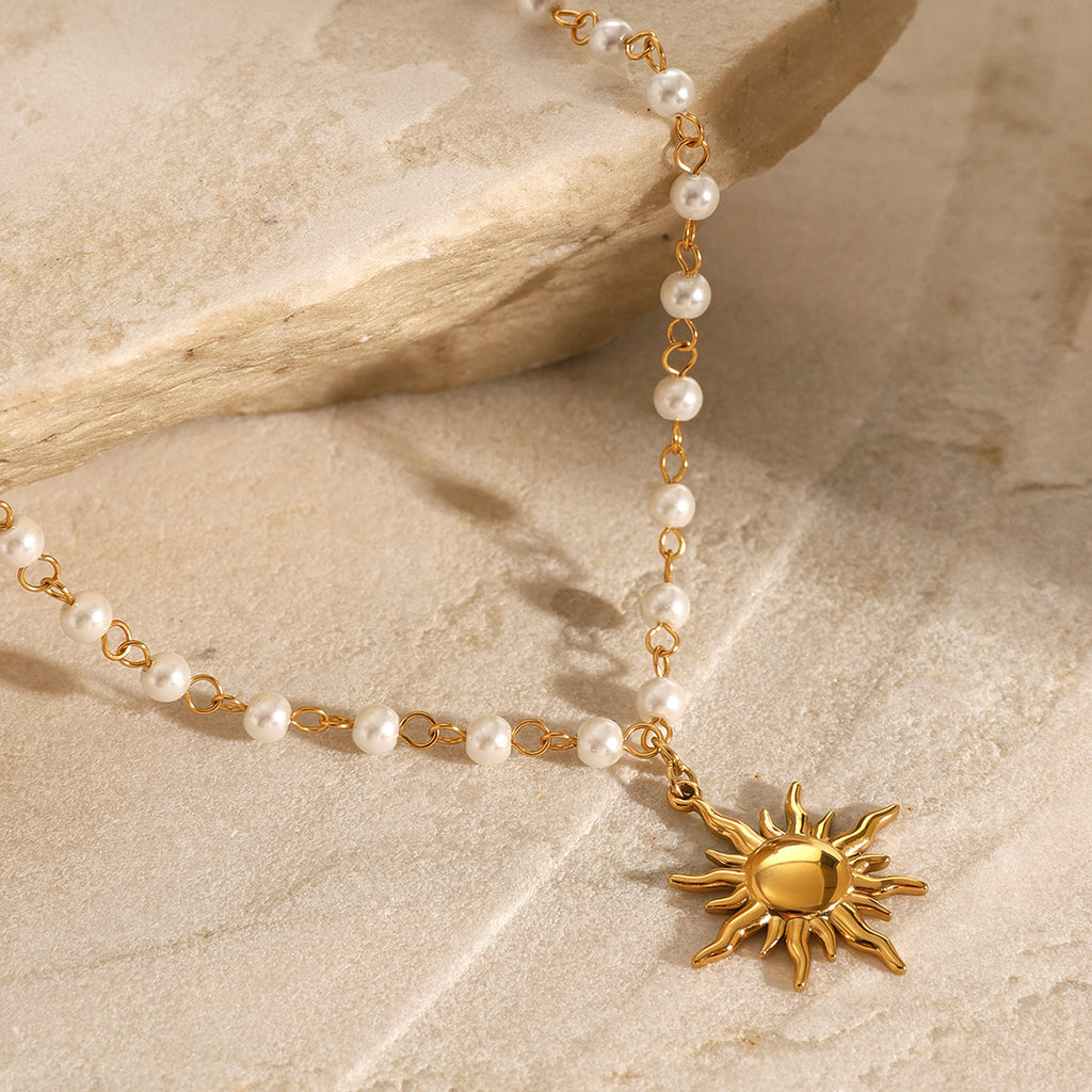 Selene Pearl Drop Necklace — view 3