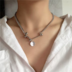 Cleo Padlock Charm Necklace — view 3