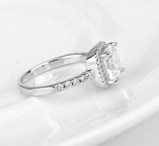 Vento Square Halo Ring — view 5