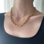 Luce Twisted Rope Chain Necklace — view 5