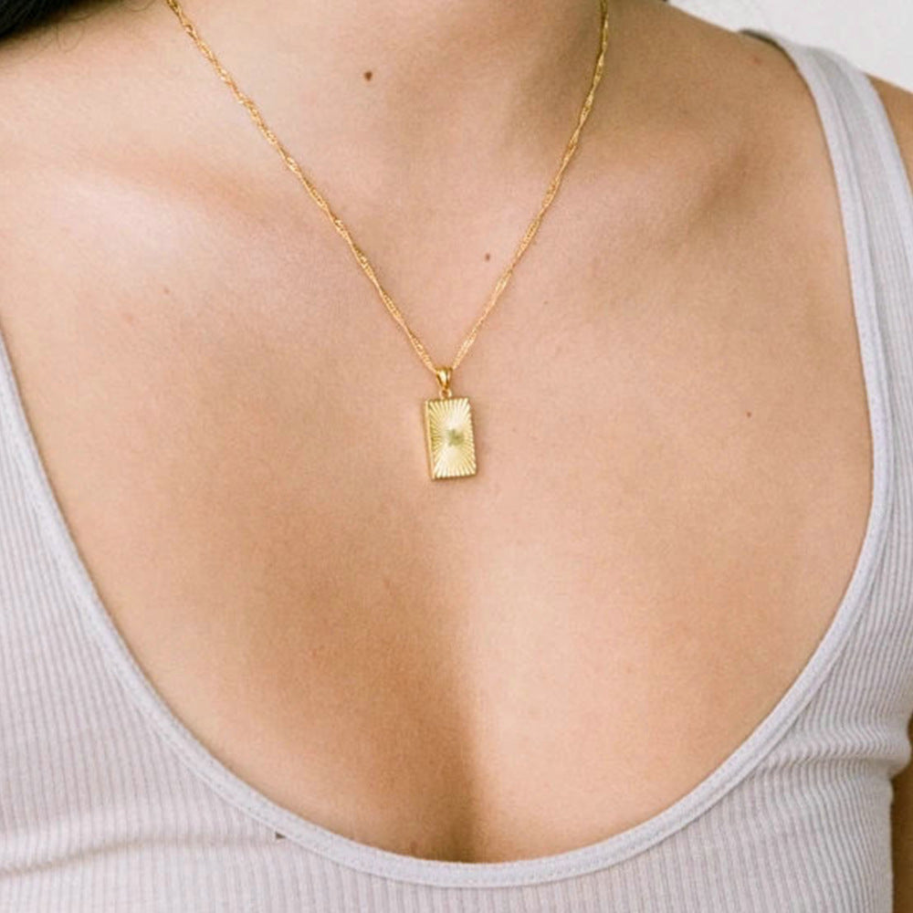 Onda Sun Coin Pendant Necklace — view 5