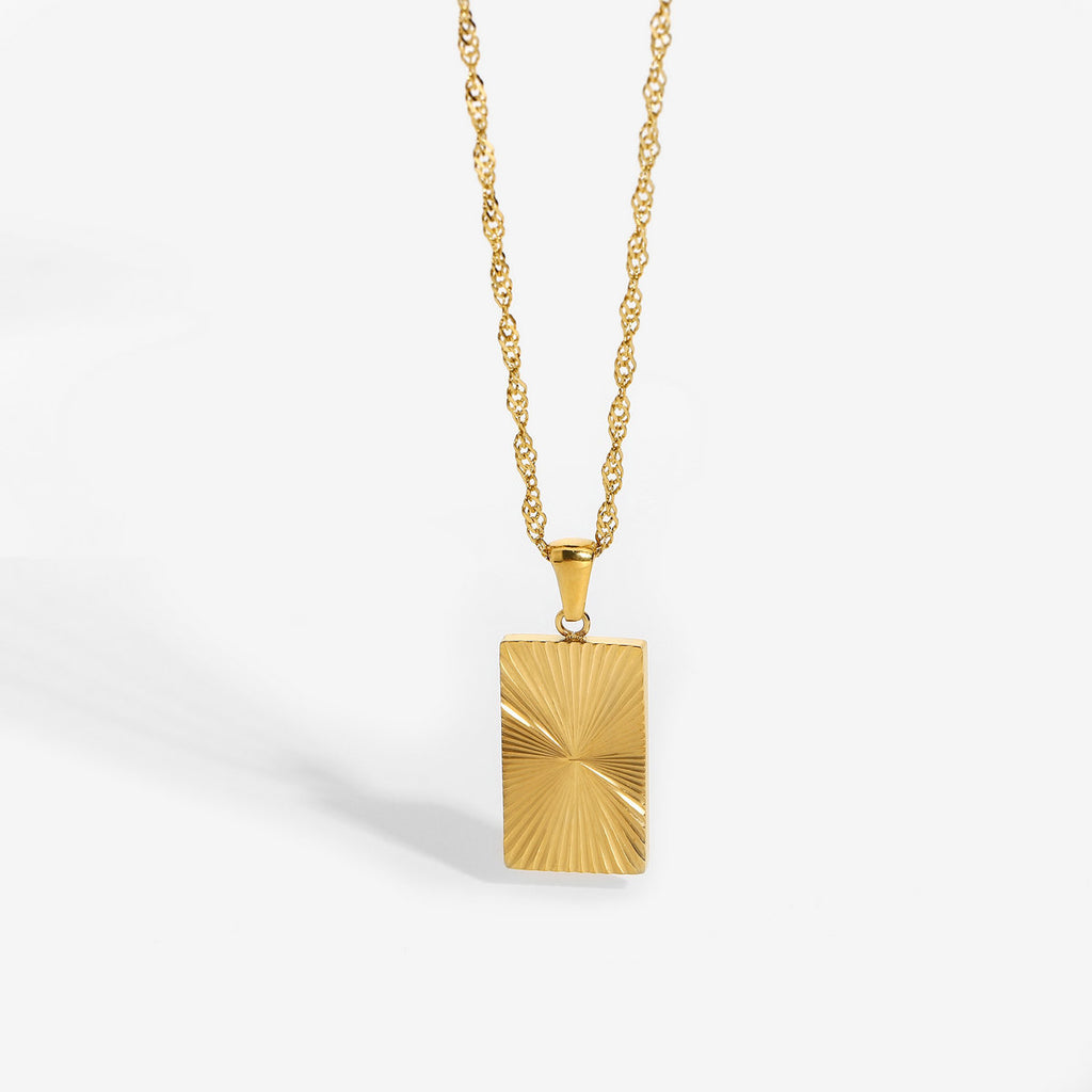 Onda Sun Coin Pendant Necklace — view 3