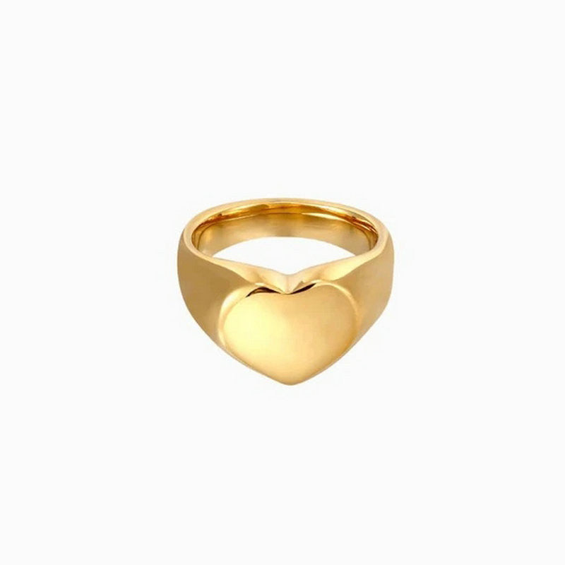 Viola Heart Signet Ring — view 2