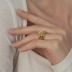 Viola Heart Signet Ring — view 3