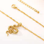 Serena Snake Pendant Necklace — view 2