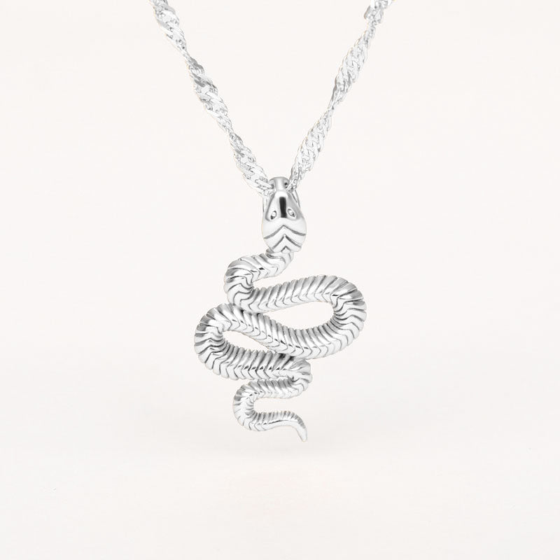 Serena Snake Pendant Necklace — view 3