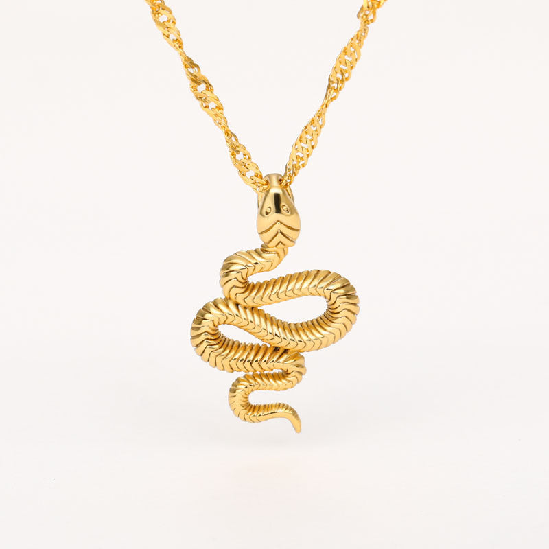 Serena Snake Pendant Necklace — view 4