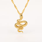 Serena Snake Pendant Necklace — view 4