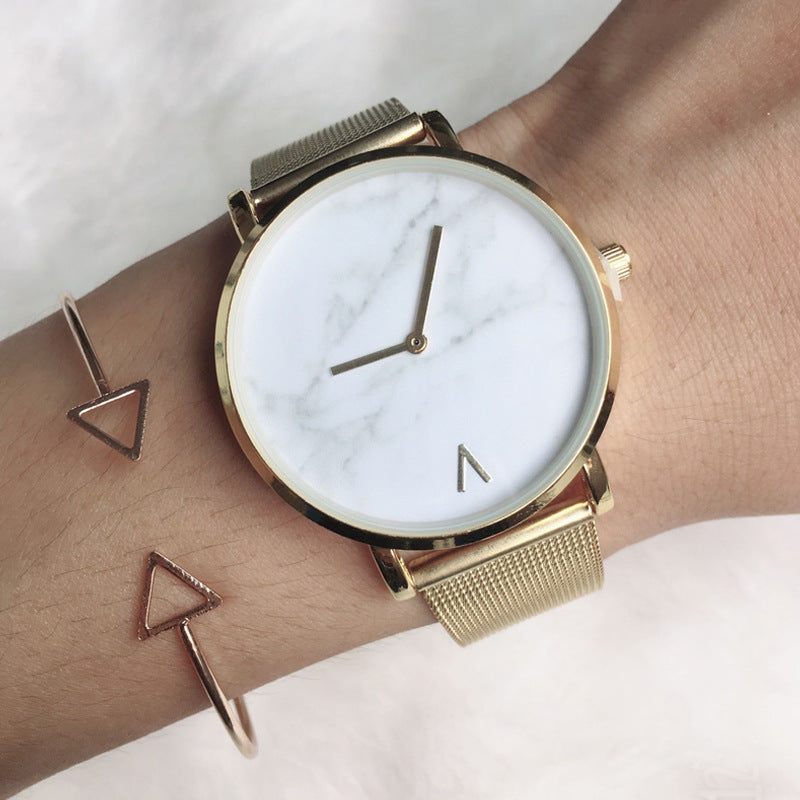 Marmo Marble Dial Mesh Watch — view 6