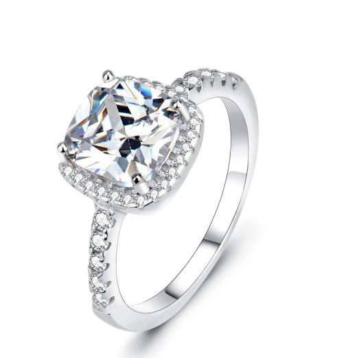 Vento Square Halo Ring — view 2