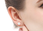 Ines Pearl Stud Earrings — view 2