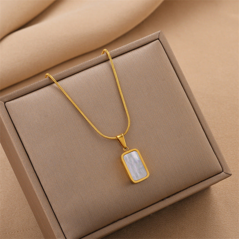 Dante Shell Medallion Necklace — view 6