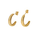 Fina Croissant Hoop Earrings — view 3