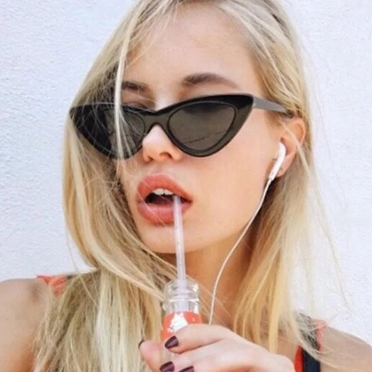 Nia Triangle Cat-Eye Sunglasses — view 9