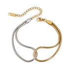 Rita Two-Tone Snake Bracelet — view 5