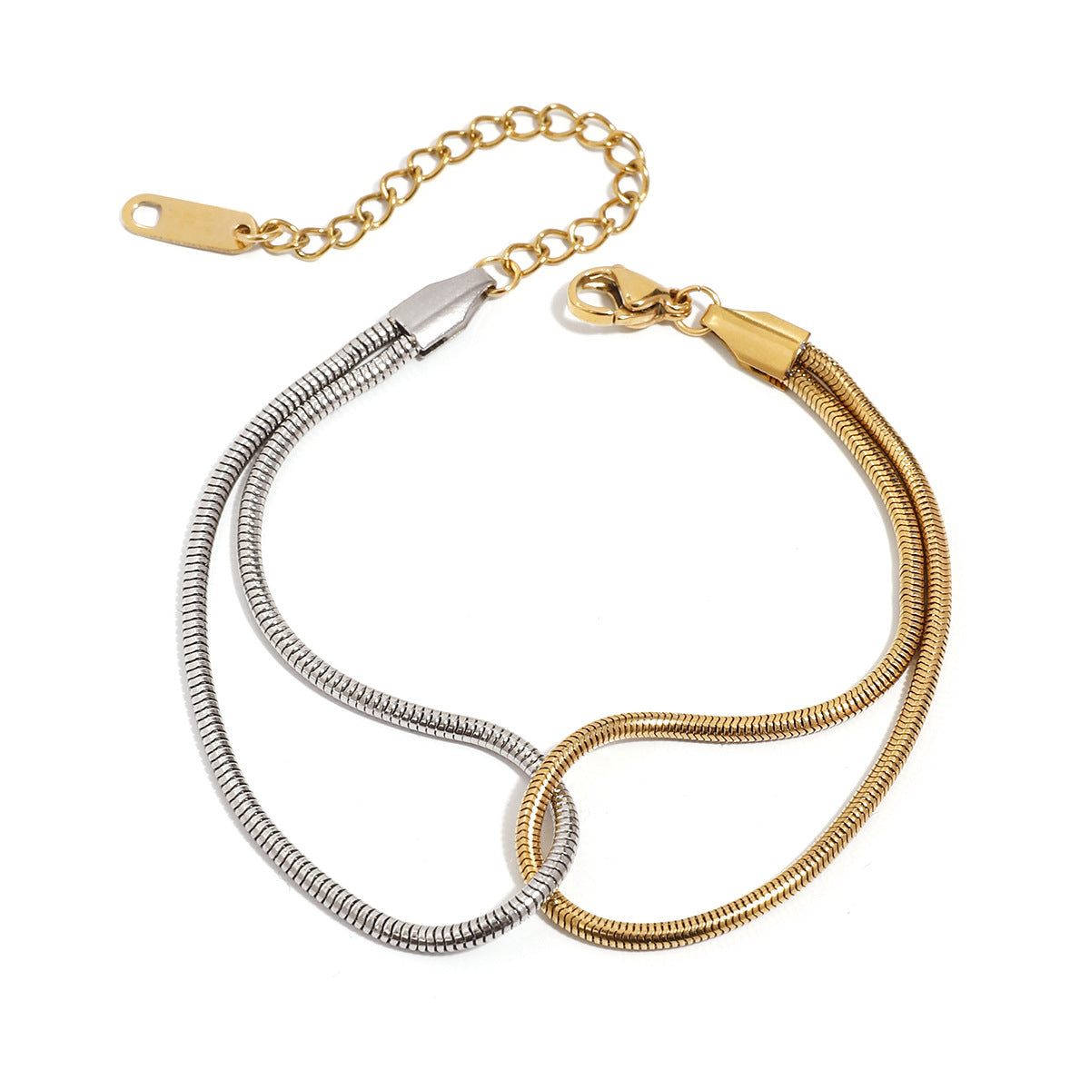 Rita Two-Tone Snake Bracelet — view 5