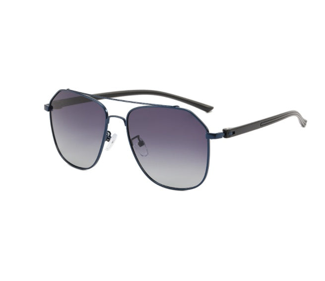 Bram Double-Bridge Aviator Sunglasses — view 5