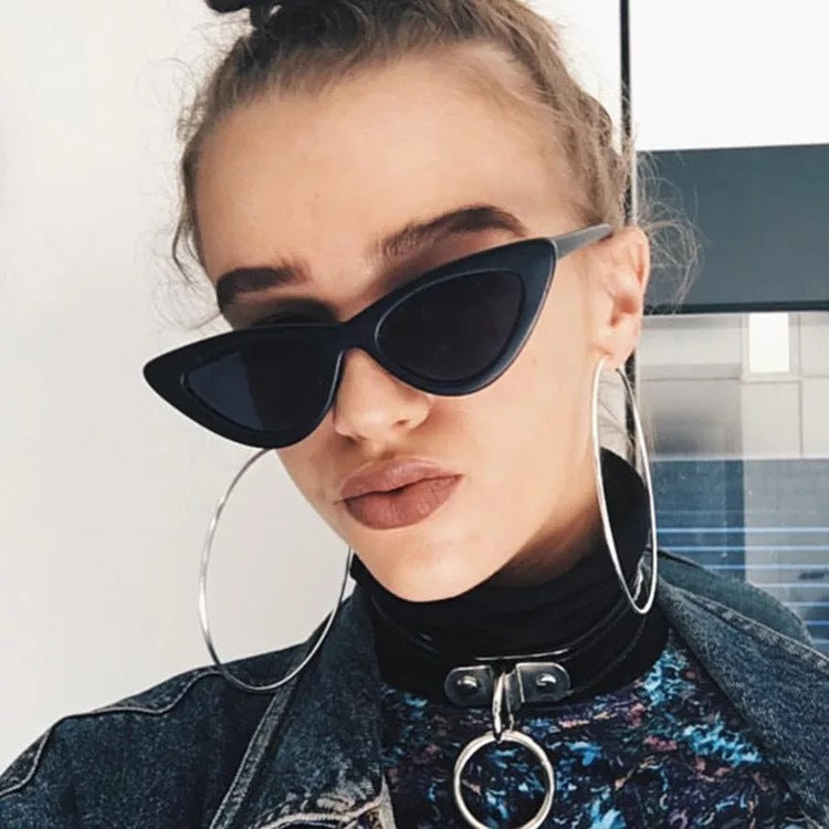 Nia Triangle Cat-Eye Sunglasses — view 3