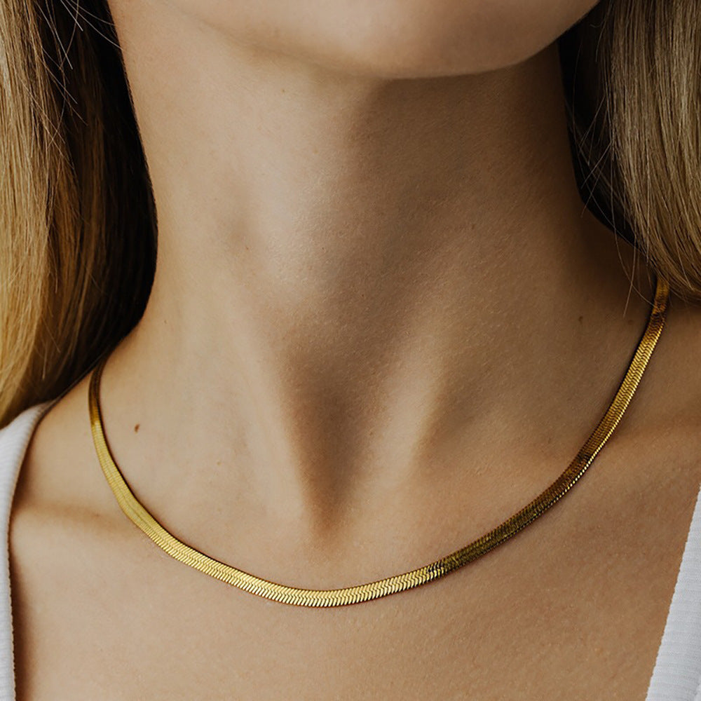 Nova Double Snake Chain Necklace — view 2