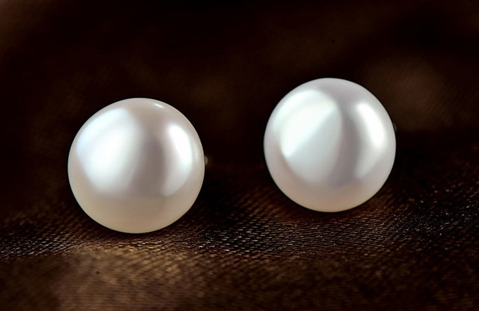 Ines Pearl Stud Earrings — view 3
