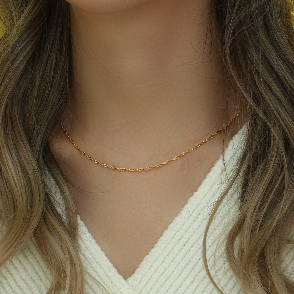 Adele Wave Chain Bracelet & Necklace — view 4
