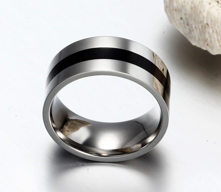 Cielo Enamel Band Ring — view 3