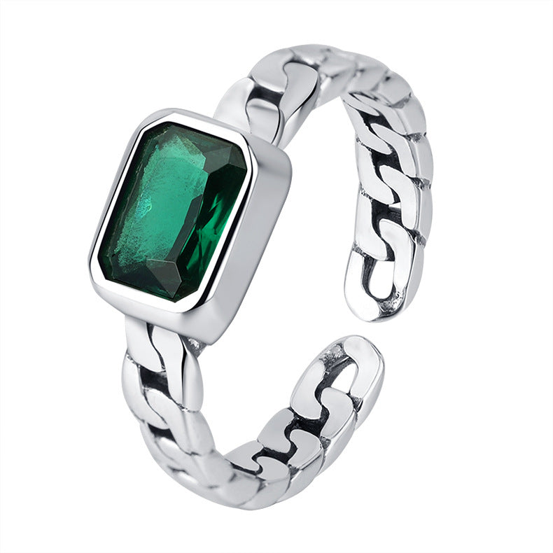 Mina Green Stone Ring — view 5