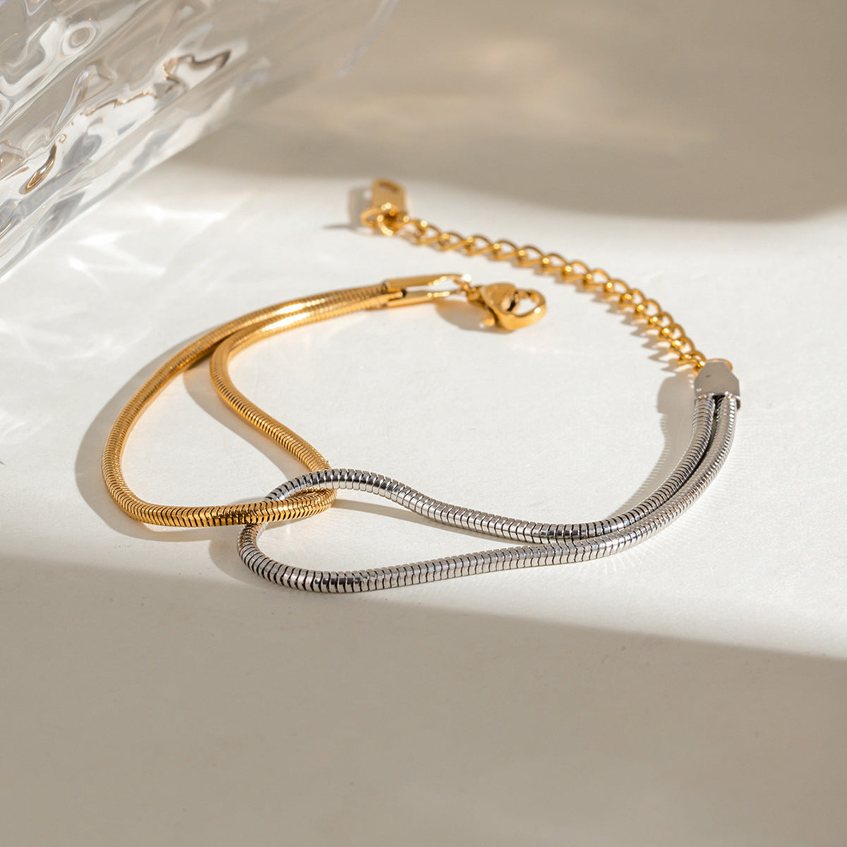 Rita Two-Tone Snake Bracelet — view 4