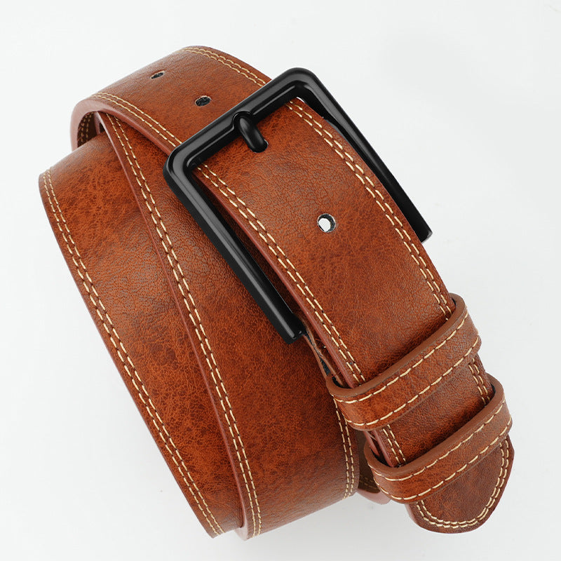 Ezra Retro Leather Belt — view 3