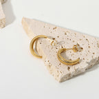 Fina Croissant Hoop Earrings — view 4