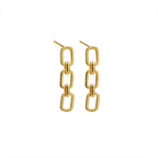 Kira Chain Link Stud Earrings — view 4