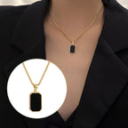 Titan Bar Pendant Necklace — view 2