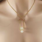 Sole Oval Pearl Pendant Necklace — view 9