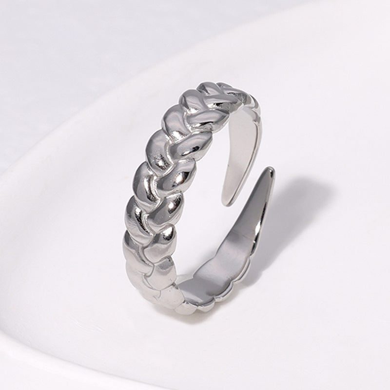 Chiara Braided Open Ring — view 3