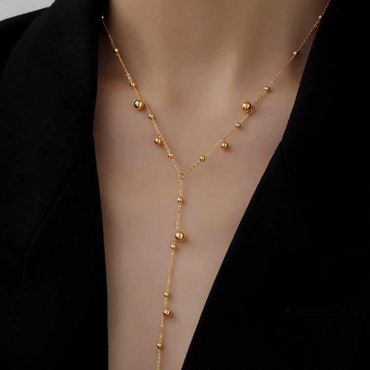 Elio Bead Tassel Necklace — view 2