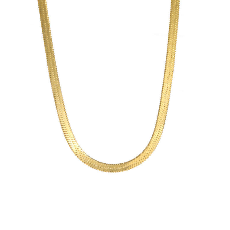 Sveva Flat Snake Chain Necklace — view 7