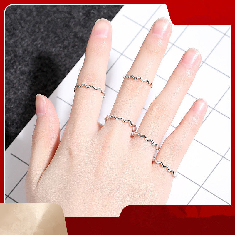 Ilaria Thin Wave Ring — view 2