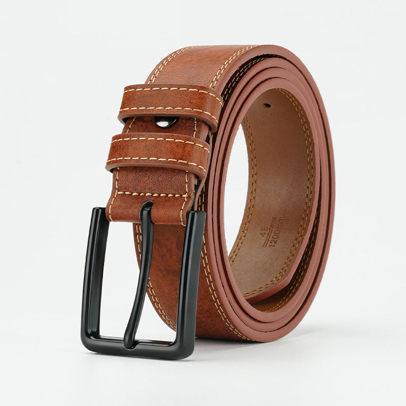 Ezra Retro Leather Belt — view 2