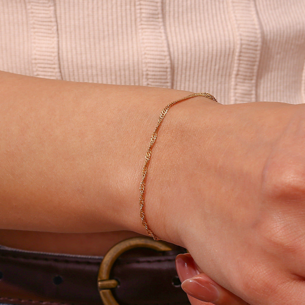 Adele Wave Chain Bracelet & Necklace — view 7