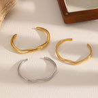 Lina Wave Cuff Bracelet — view 4