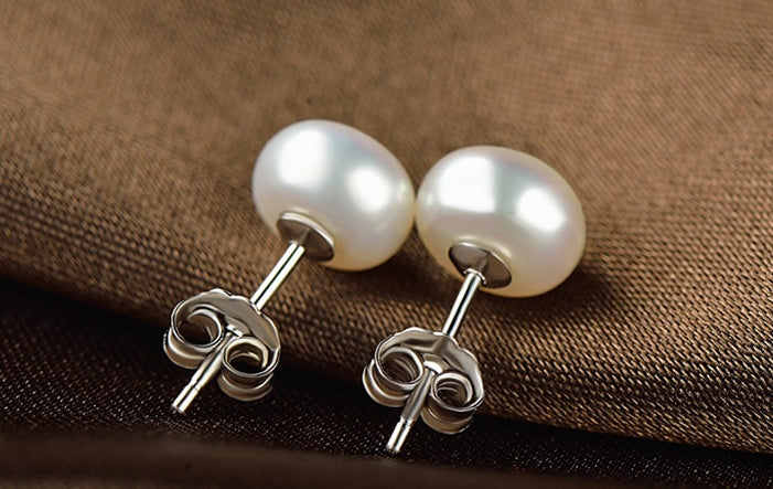 Ines Pearl Stud Earrings — view 1