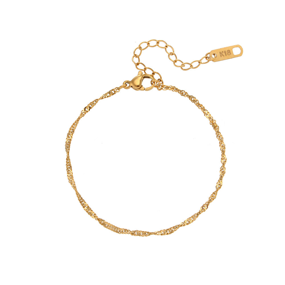 Adele Wave Chain Bracelet & Necklace — view 11