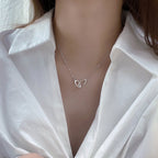 Luna Interlocking Circle Necklace — view 3