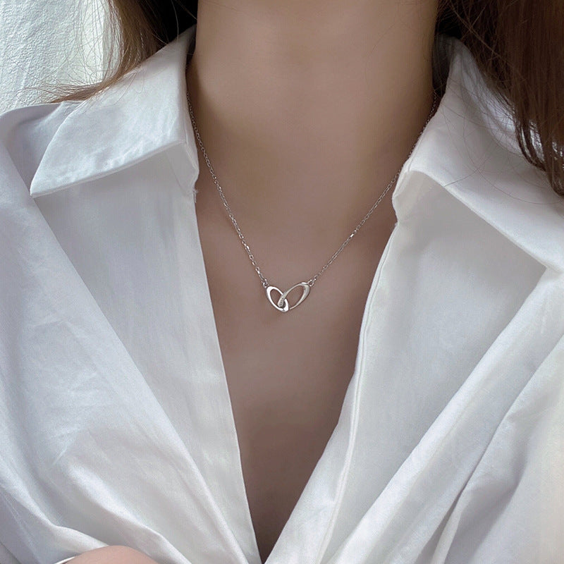 Luna Interlocking Circle Necklace — view 3
