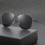 Bram Double-Bridge Aviator Sunglasses — view 2