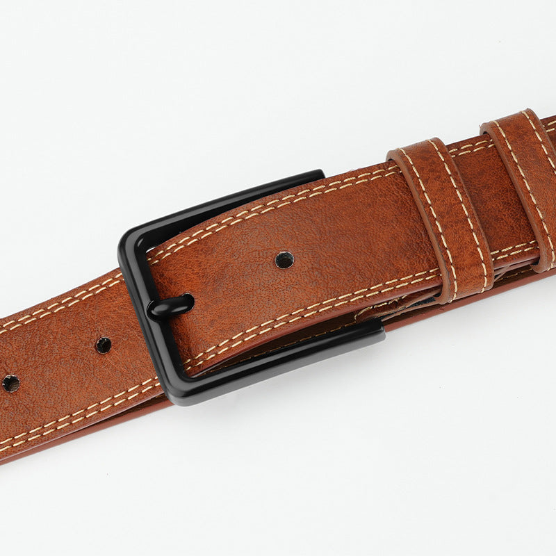 Ezra Retro Leather Belt — view 6