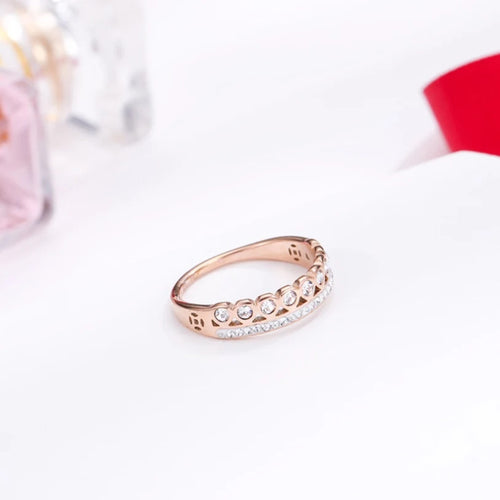 Anello pavé castone Alessia — vista 2