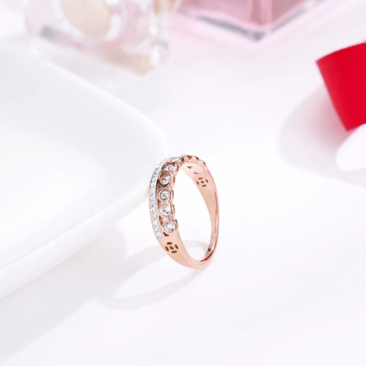 Alessia Bezel Pavé Ring — view 4