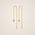 Alma Pearl Threader Earrings — view 1